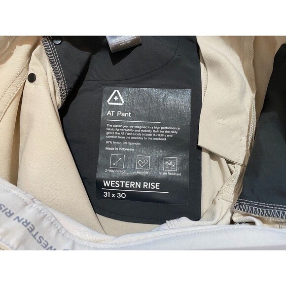 Western Rise AT Pants Mens Size 31x30 Stone Stretch Stain Resistant Nylon Casual - Picture 10 of 10